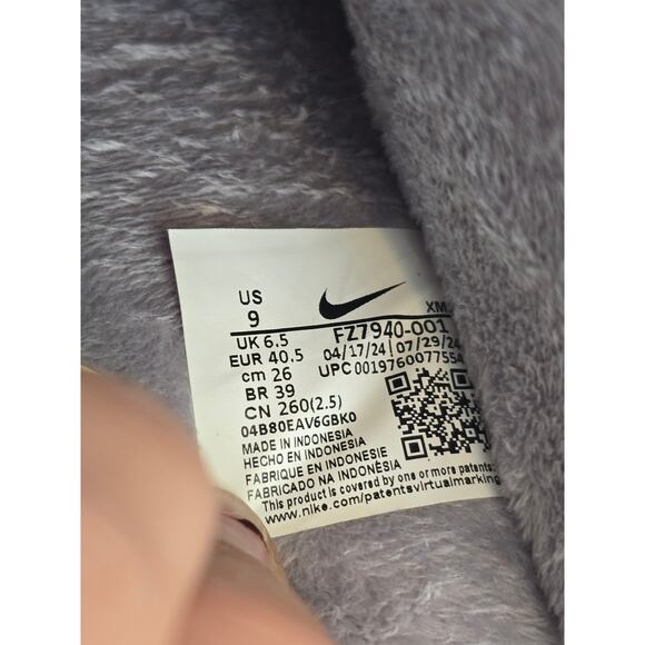 Nike Burrow SE Metallic Silver Slides Women's Size 9 Streetwear Comfort Cozy - Picture 8 of 8